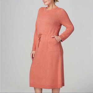 J.JILL Long Sleeves Knit Cotton Blend Pockets Sweater Dress.Size XS